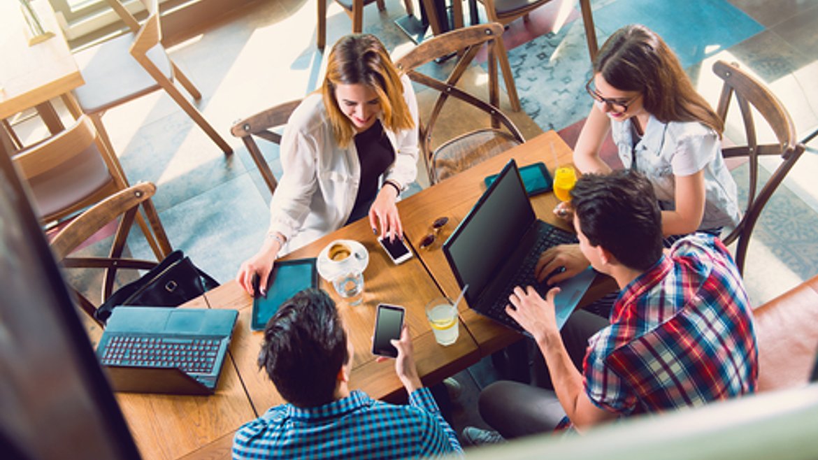 Using BYO devices in a cafe off-site