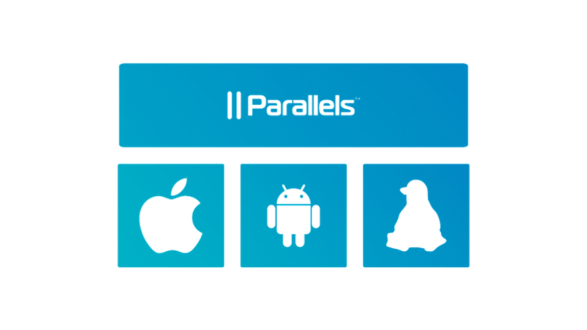 Vector graphic to show new parallels RAS support on IOS, Android and Linux